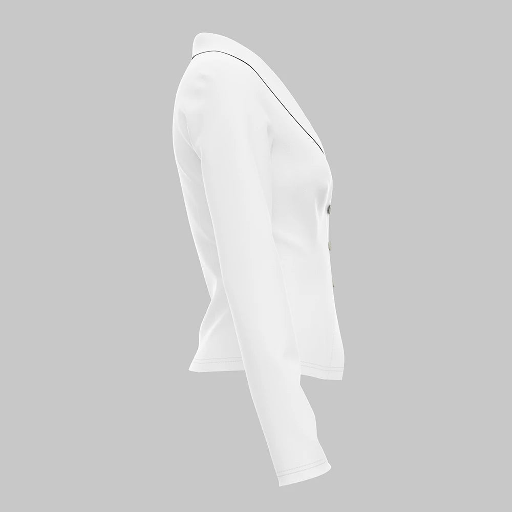 Women's Blouses All Season Decent Basics Single Breasted Button Long Sleeve Lapel Office Lady Blouses
