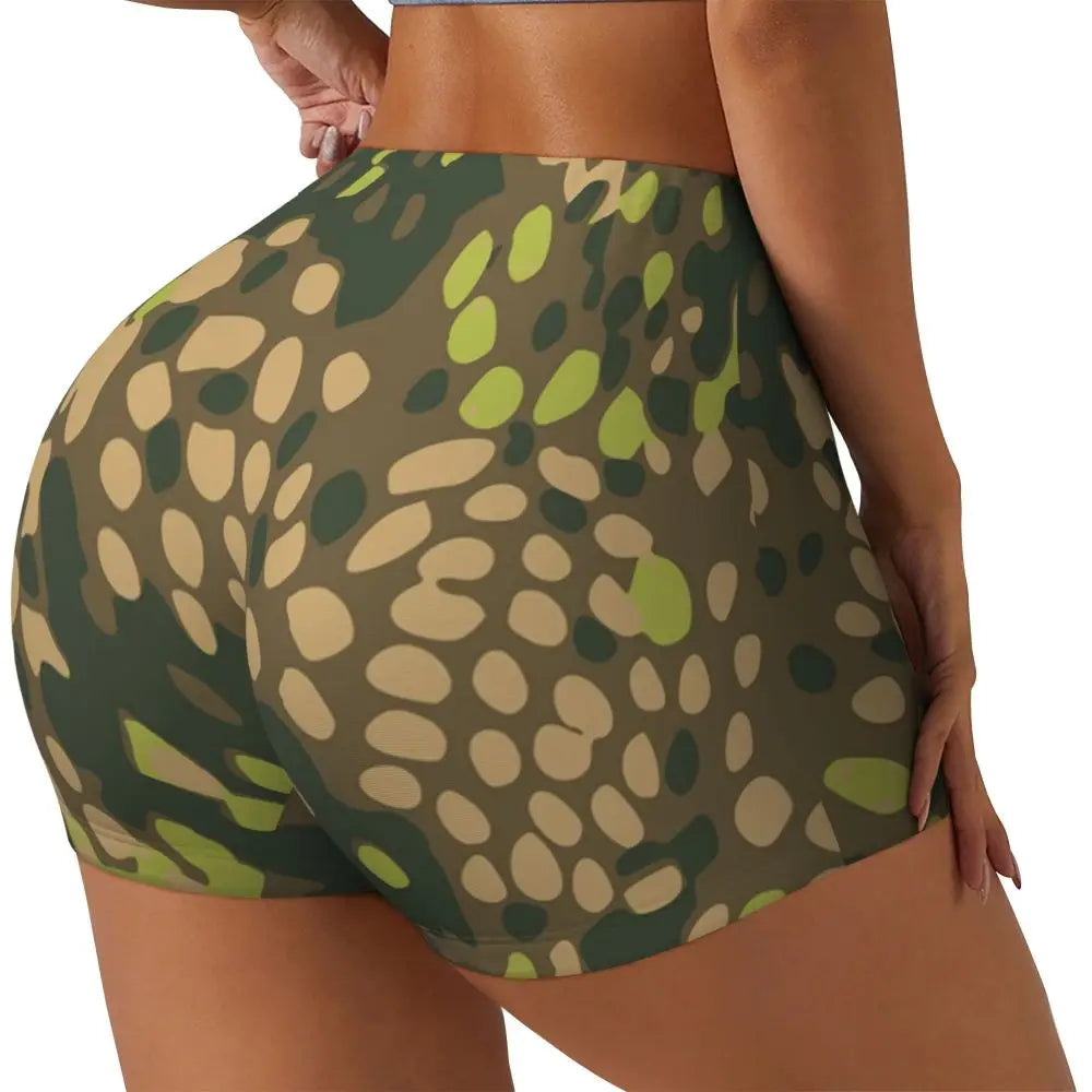 Custom Marpat Camo Workout Volleyball Biker Shorts for Women Woodland Camouflage Gym Yoga Shorts