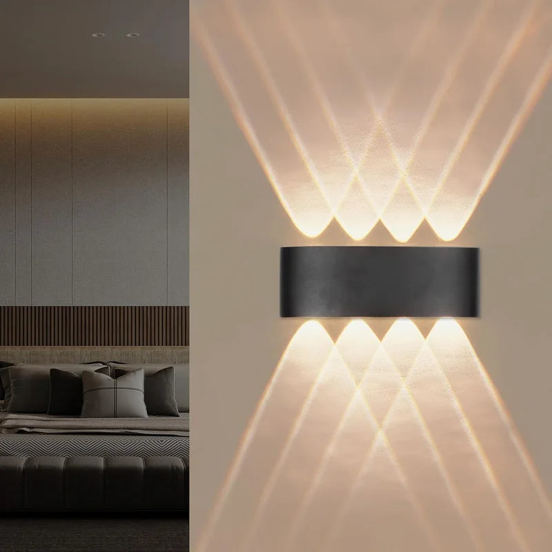 Aluminium binnenwandlamp, waterdichte IP65 LED-wandlamp, buitenverlichting voor in de tuin, slaapkamer, woonkamer, loft, decoratie, trapverlichting