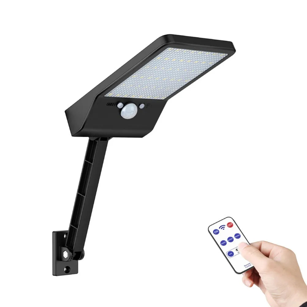 48 LED-straatverlichting op zonne-energie met PIR-bewegingssensor, tuinbeveiligingslamp, waterdichte wandlampen voor buiten