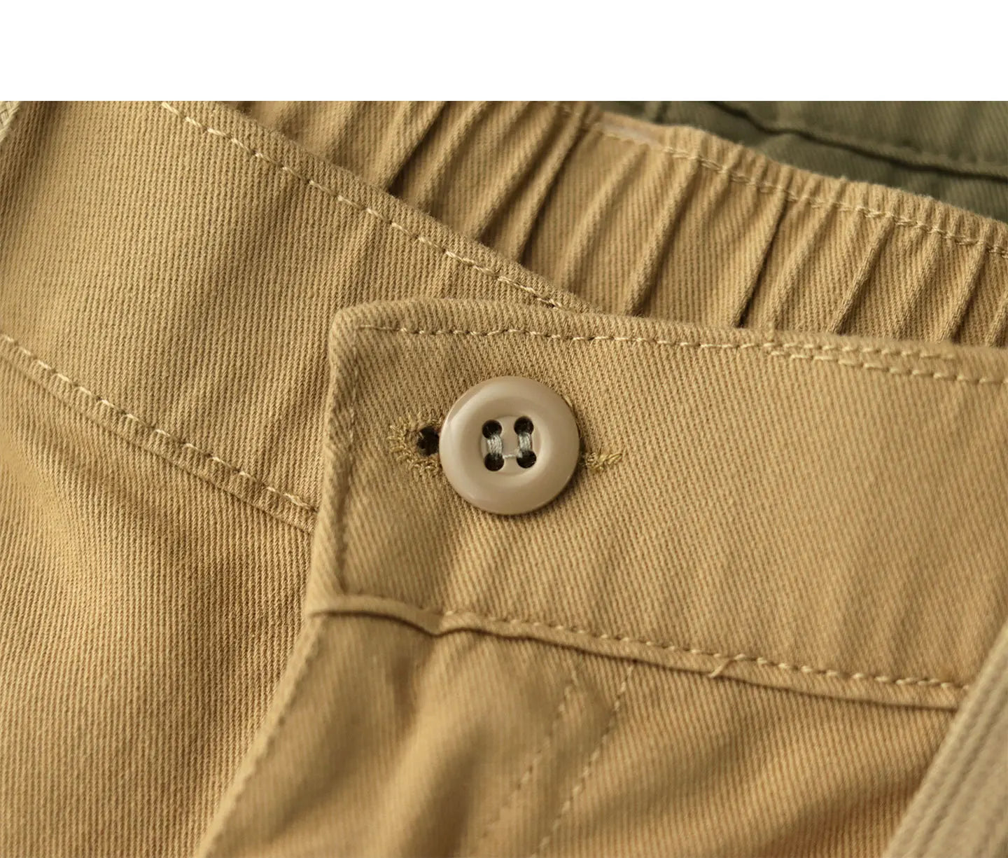 2025 Summer New American Retro Woven Cargo Shorts Men's 100% Cotton Elastic Waist Drawstring Casual Loose Straight 5-point Pants