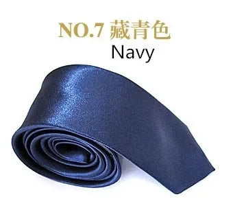 35 kleuren Nieuwe stijlvolle 5 cm smalle effen stropdas voor heren. U kiest kleuren. Mode-uniform stropdas.