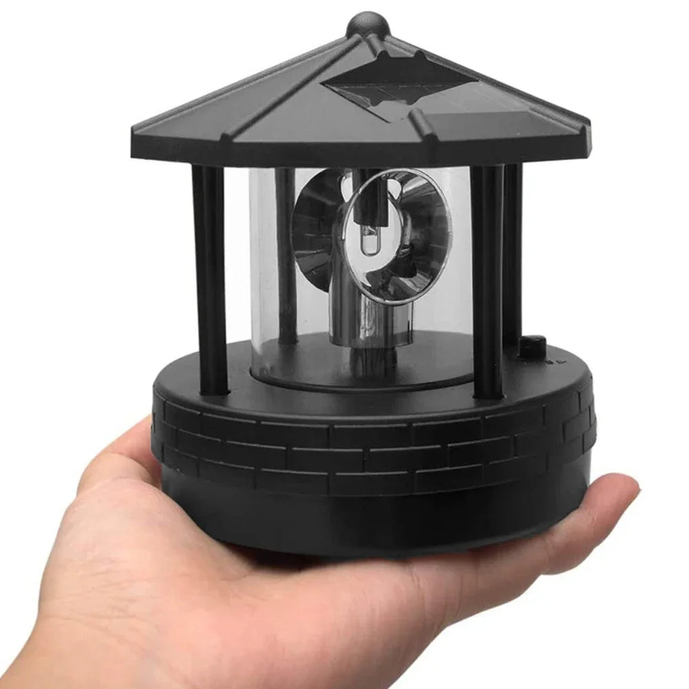 LED Solar Lighthouse Outdoor Garden Waterproof Street Lamp 360-Degree Rotating Landscape Light Garden Lawn Lamp Home Decor