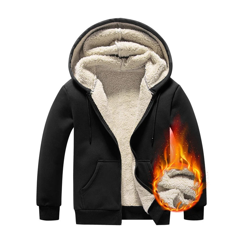 Herren Winterjacke mit Reißverschluss und Kapuze, warm, stylisch, winddicht, langer Mantel, klassische Parkas, lässige Herrenoberteile