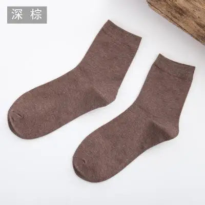 10 paar effen damessokken van bamboevezel, Koreaanse casual mode, ademende Harajuku damessokken
