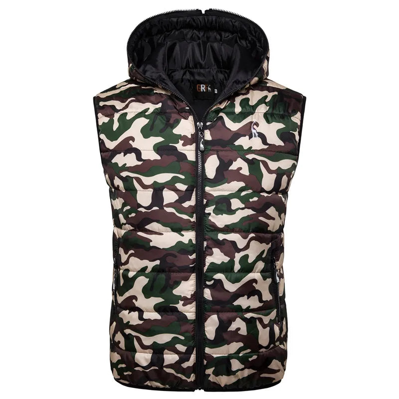 2021 neue Giraffe Marke Winter Jacke Männer Hoodied Weste Männer Zipper Herren Jacke Ärmellose Casual Winter Weste Männer