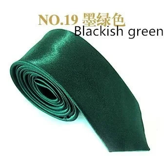 35 kleuren Nieuwe stijlvolle 5 cm smalle effen stropdas voor heren. U kiest kleuren. Mode-uniform stropdas.