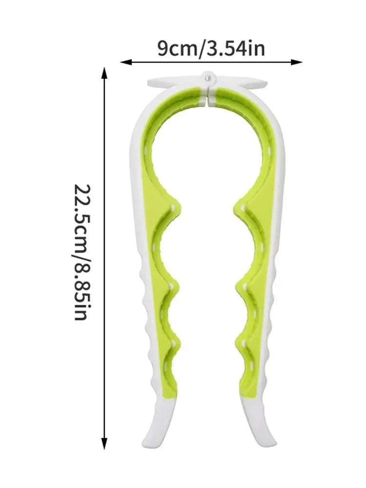 4-in-1 Multi Functional Can Opener Bottle Opener Cap Twister Anti Slip Heavy Duty Stainless Steel Kitchen Tool