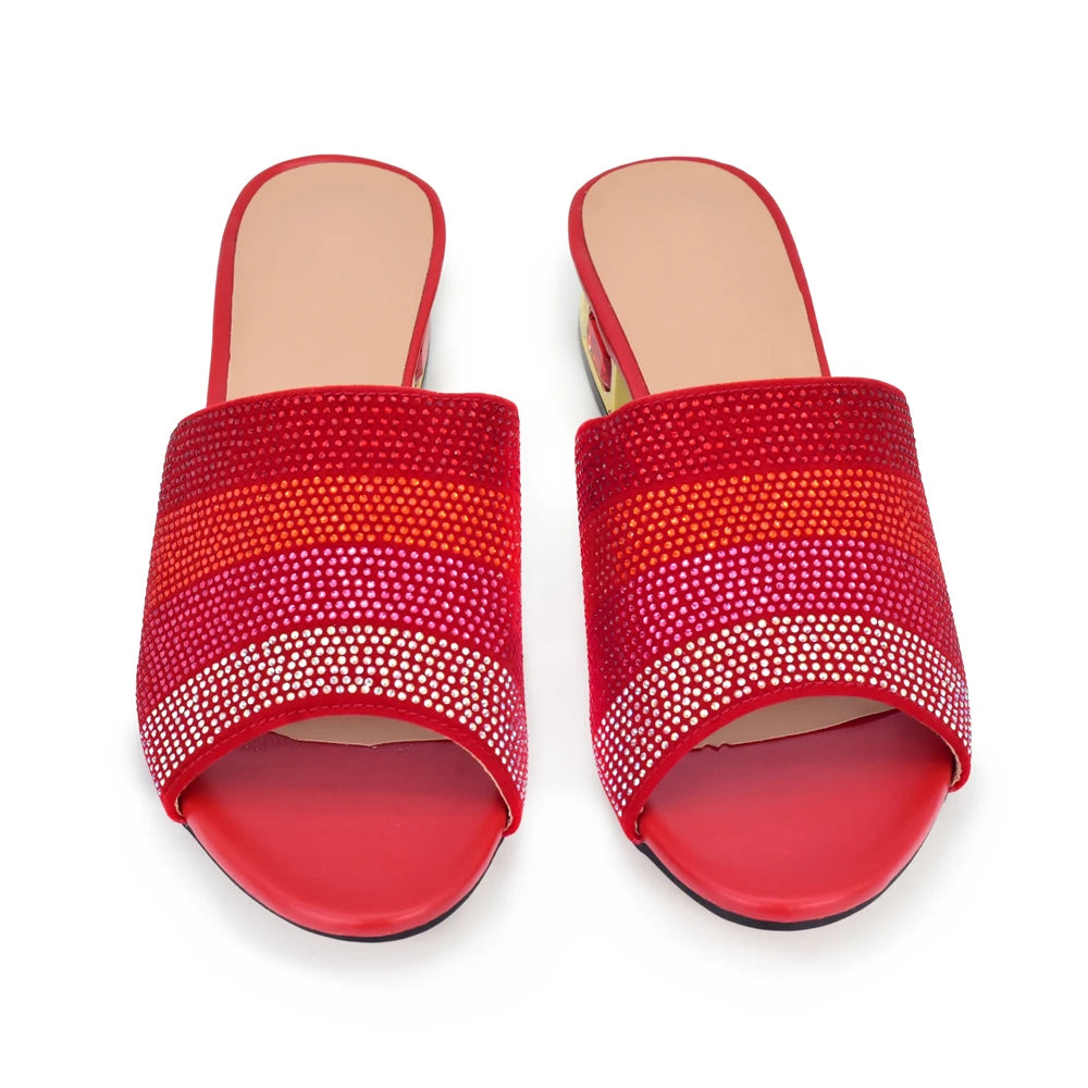 2025 Classic Design Italian-Styled Lady Shoes With Low Heel Suitable for Summer Mules Comfy Sandals and Bride Party Pumps