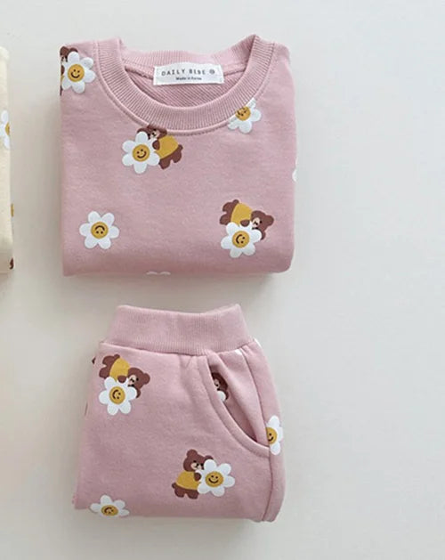 Herfst babykledingset, meisjes hoodiepak, jongens sweatshirts en broeken voor kinderen van 0-3 jaar, unisex