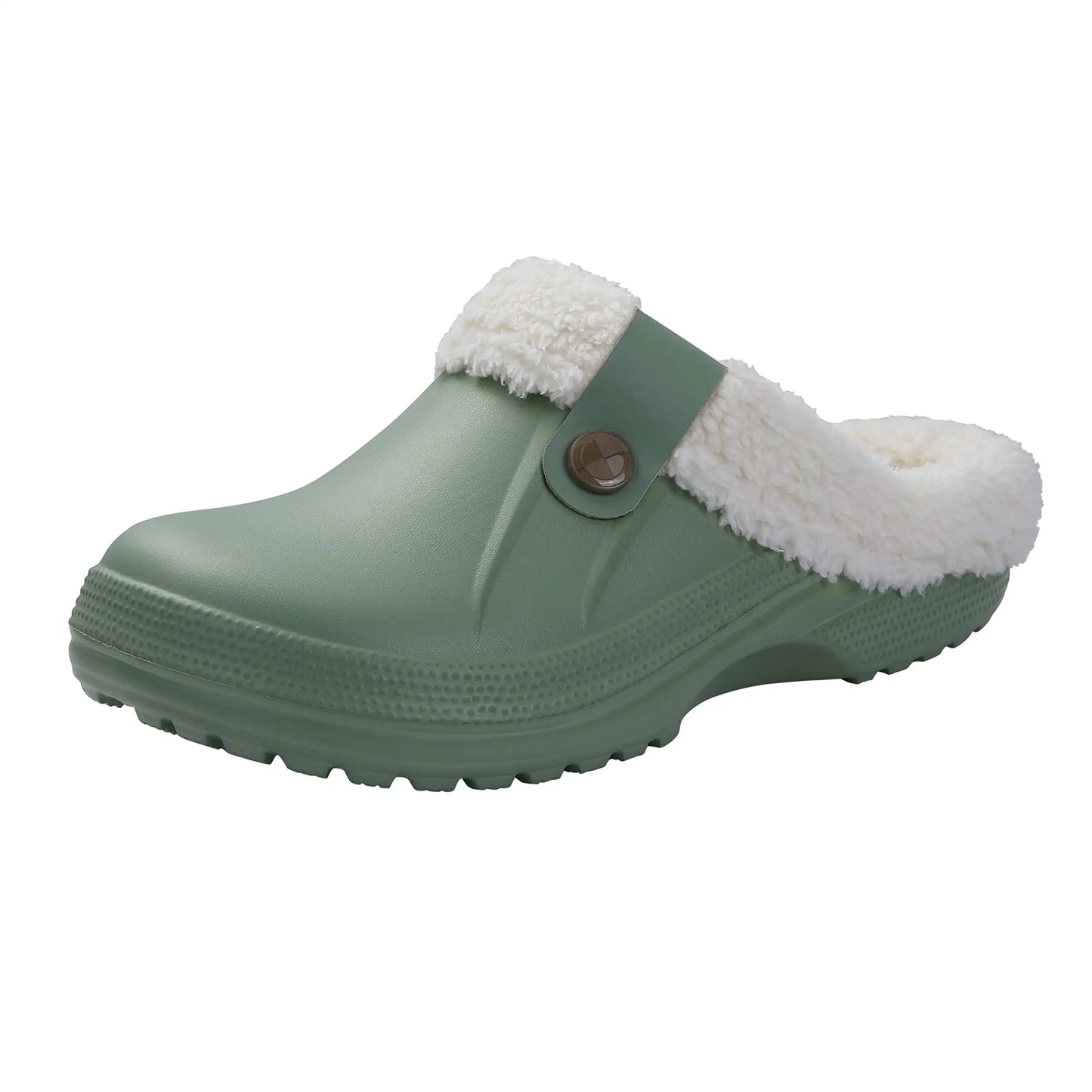 Unisex Winter Plush Garden Shoes Fur Clogs Slippers With Soft Furry Waterproof For Outdoor Cosy Fuzzy Home Use For Men & Women