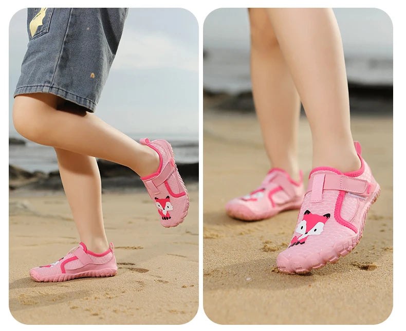 Kids Wide Toe Beach Shoes Lightweight Breathable Non Slip Rubber Sole with Durable Construction for Long Lasting Use