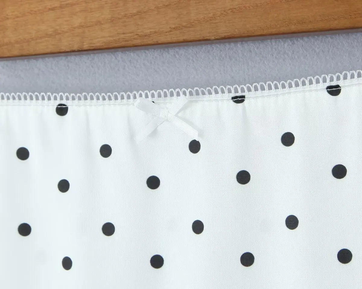 2025 Dames Vintage Zwart Wit Polka Dot A-lijn Knielengte Rok Sexy Lage Taille Vakantie Zomerrokken