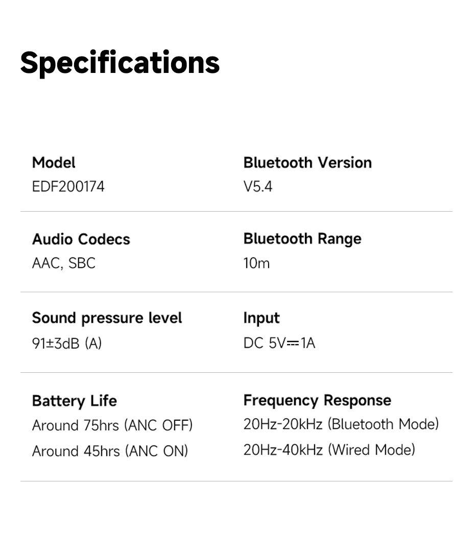 Edifier H9 Active Noise Cancelling Wireless Headphones Bluetooth 5.4 Headset Hi-Res Audio 75H Battery Life Foldable Design
