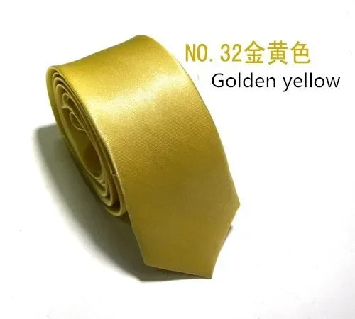 35 kleuren Nieuwe stijlvolle 5 cm smalle effen stropdas voor heren. U kiest kleuren. Mode-uniform stropdas.