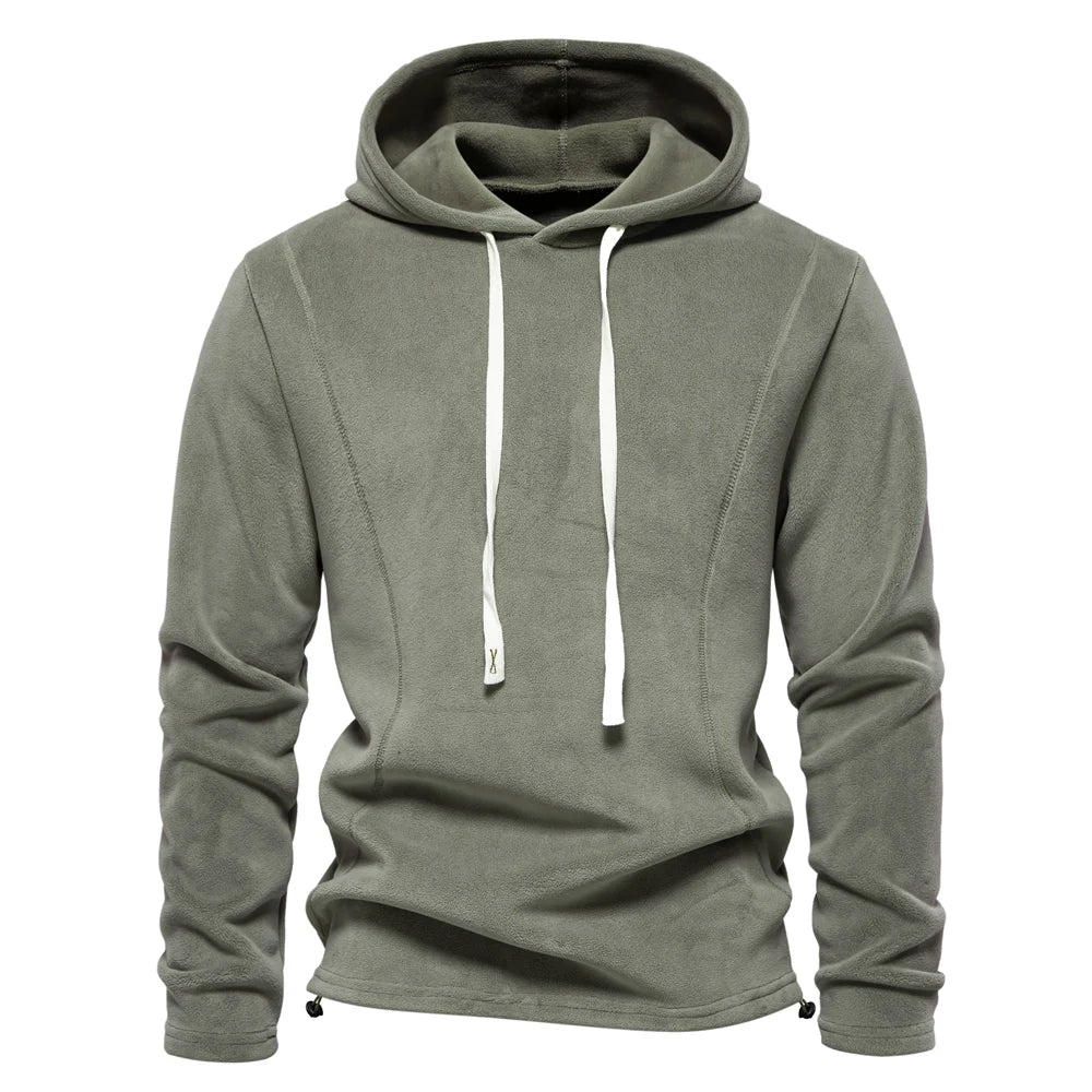 Men's Quality Thickened Warm Fleece Jacket for Men Zipper Neck Pullover Male Sweatshirt Soft Shell Jacket