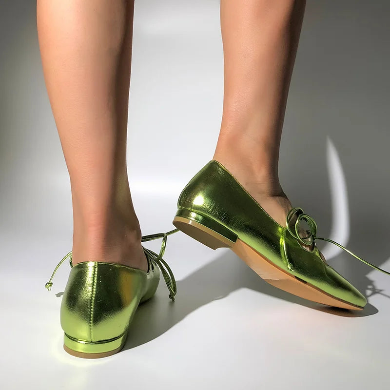 Women Flats Square Toe Mary Jane Strap Retro Elegant Big Size Daily Shoes
