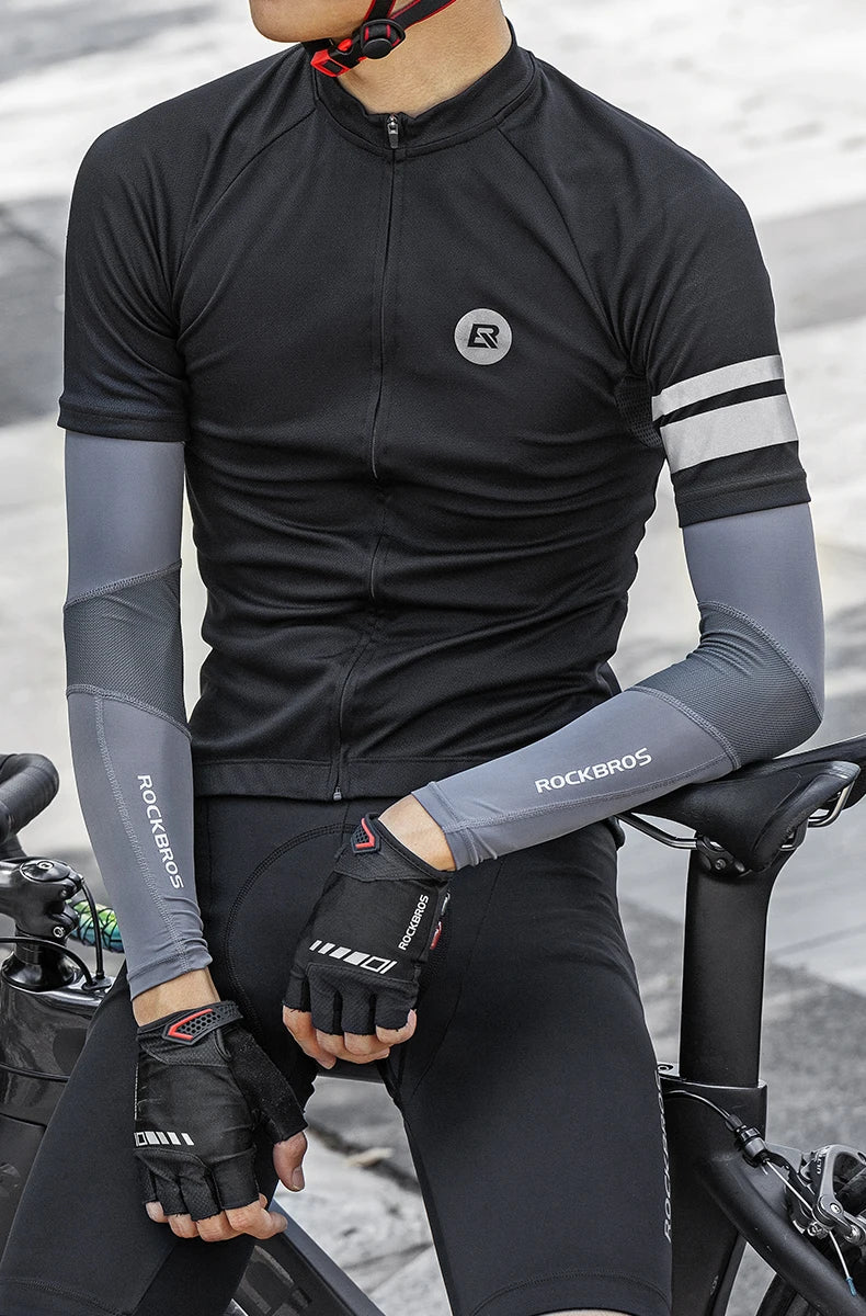 Ice Fabric Running Camping Sleeves Breathable Sleeve Quick Dry Arm Protect UV400 Arm Cover Summer Sports Safety Gear