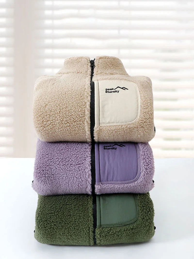 Children's Winter Warm Thicken Jacket Patch Letter Fleece Padded Coat Korean Loose Kid's Outwear 4-12T