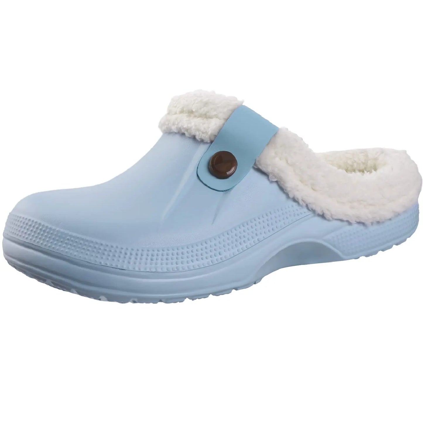 Unisex Winter Plush Garden Shoes Fur Clogs Slippers With Soft Furry Waterproof For Outdoor Cosy Fuzzy Home Use For Men & Women