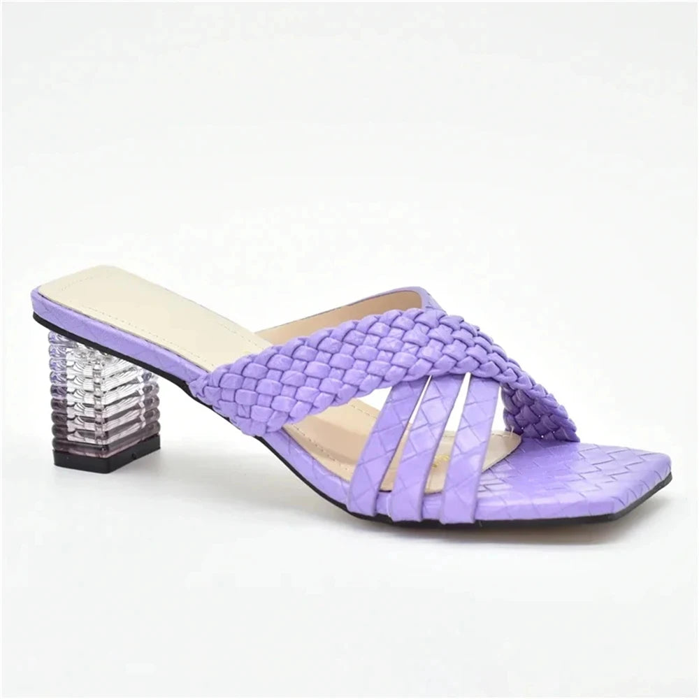 High Quality African Wedding Shoes Summer Slipper for Wedding 2025 Sexy Platform Pumps Rhinestone Fashion Women Wedding Shoes