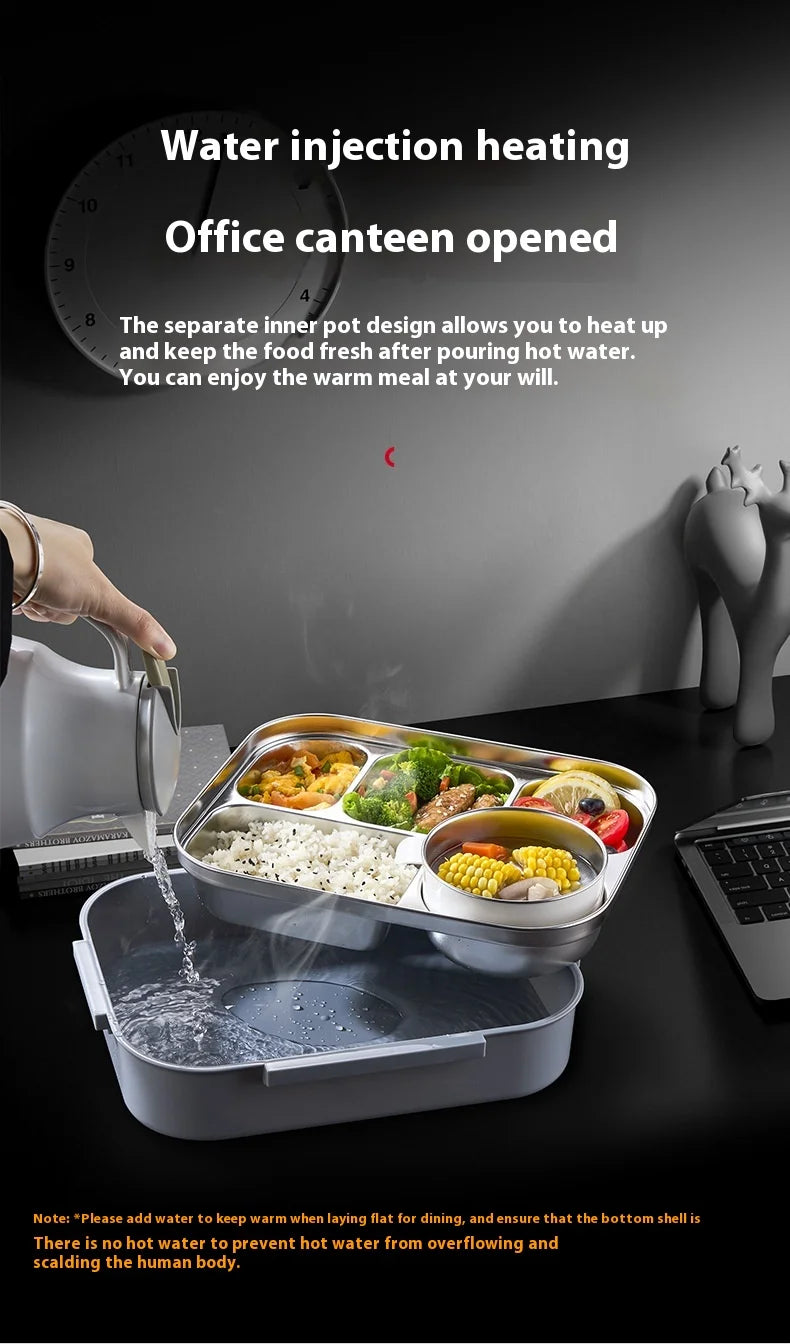 Extra grote geïsoleerde, luchtdichte lunchbox van roestvrij staal (316) van voedingskwaliteit - magnetronbestendig voor kantoorpersoneel en studenten