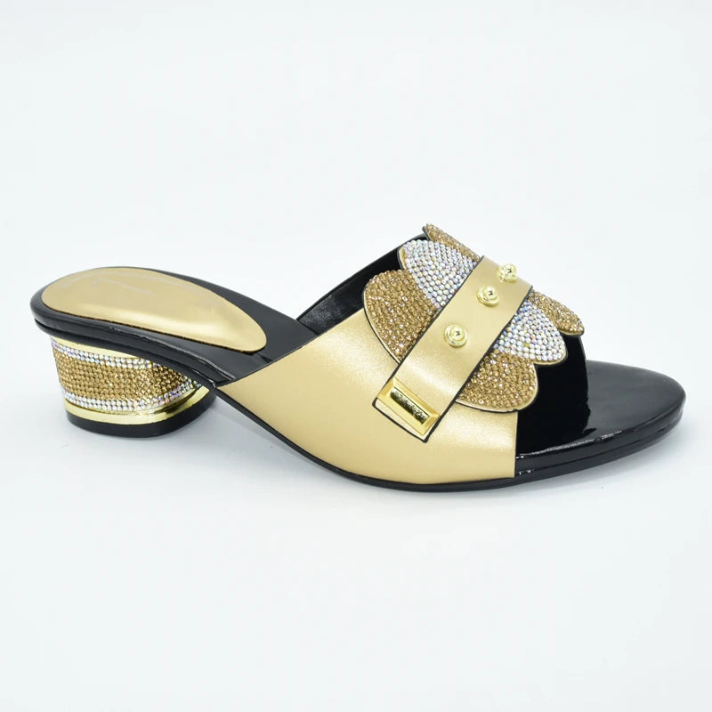 African Women Wedding Slippers Party Shoes With Sexy High Heels for Ladies Summer High Quality Fashion