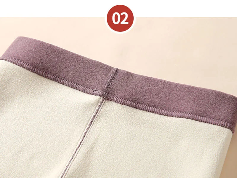 Women's Autumn & Winter New Velvet Padded Leggings Sexy Tights Warm Fleece Leggings Lady Solid High Waist Elastic Yoga Sweatpants