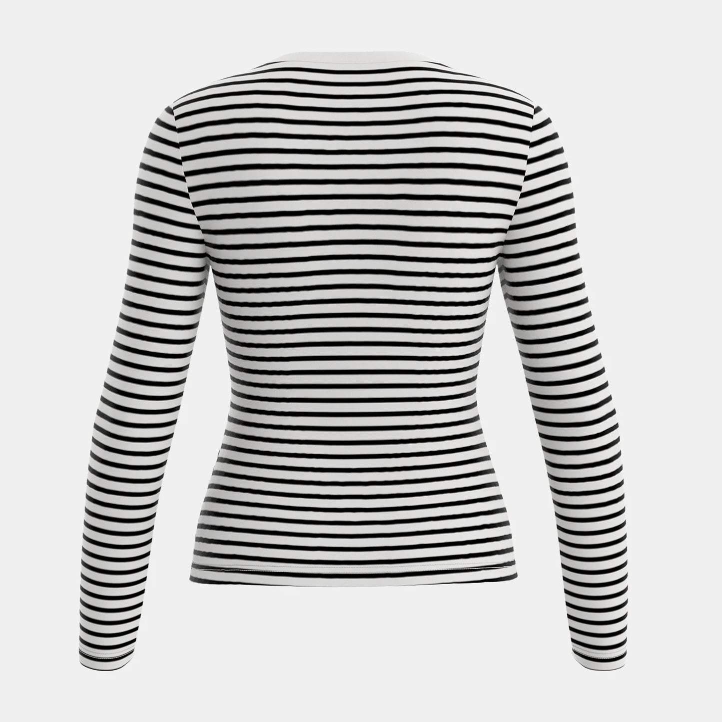 Women's T-Shirts Autumn Fashion Stripe Sweetheart Pattern Long Sleeve Crew Neck Regular Casual T-Shirts
