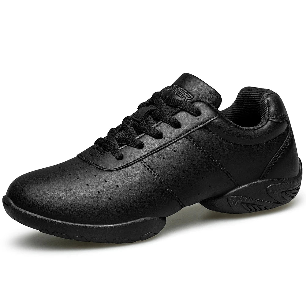 Girls White Dance Shoes Jazz Sneakers Youth Cheerleading Shoes Athletic Training Tennis Kids Competitive Aerobics Shoes