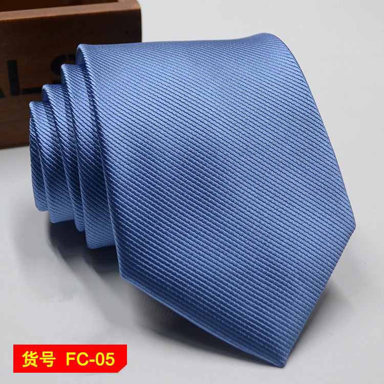 Men's Solid Color Stripe Floral Jacquard Necktie 7-8cm Width Fashionable Daily Wear Cravat for Wedding Party Gift