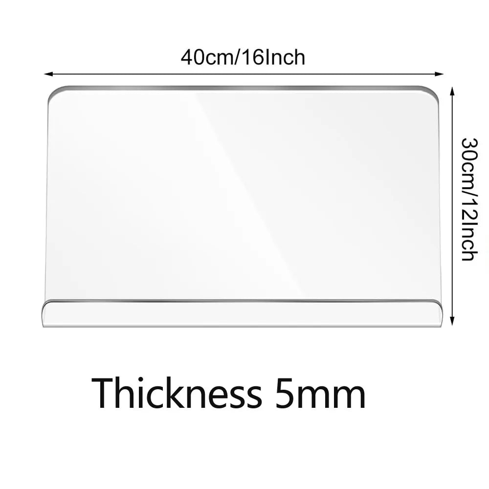 Acrylic Cutting Board With Counter Lip Clear Chopping Block For Kitchen Counter Non Slip Countertop Protector Home Essentials