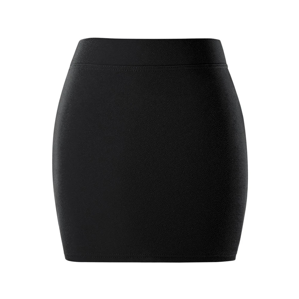 Summer Women Basic Skirt Package Hip Skirt Mini Elastic Pencil Skirts Office Lady Draped Slim Business Plus Size One Step Skirt