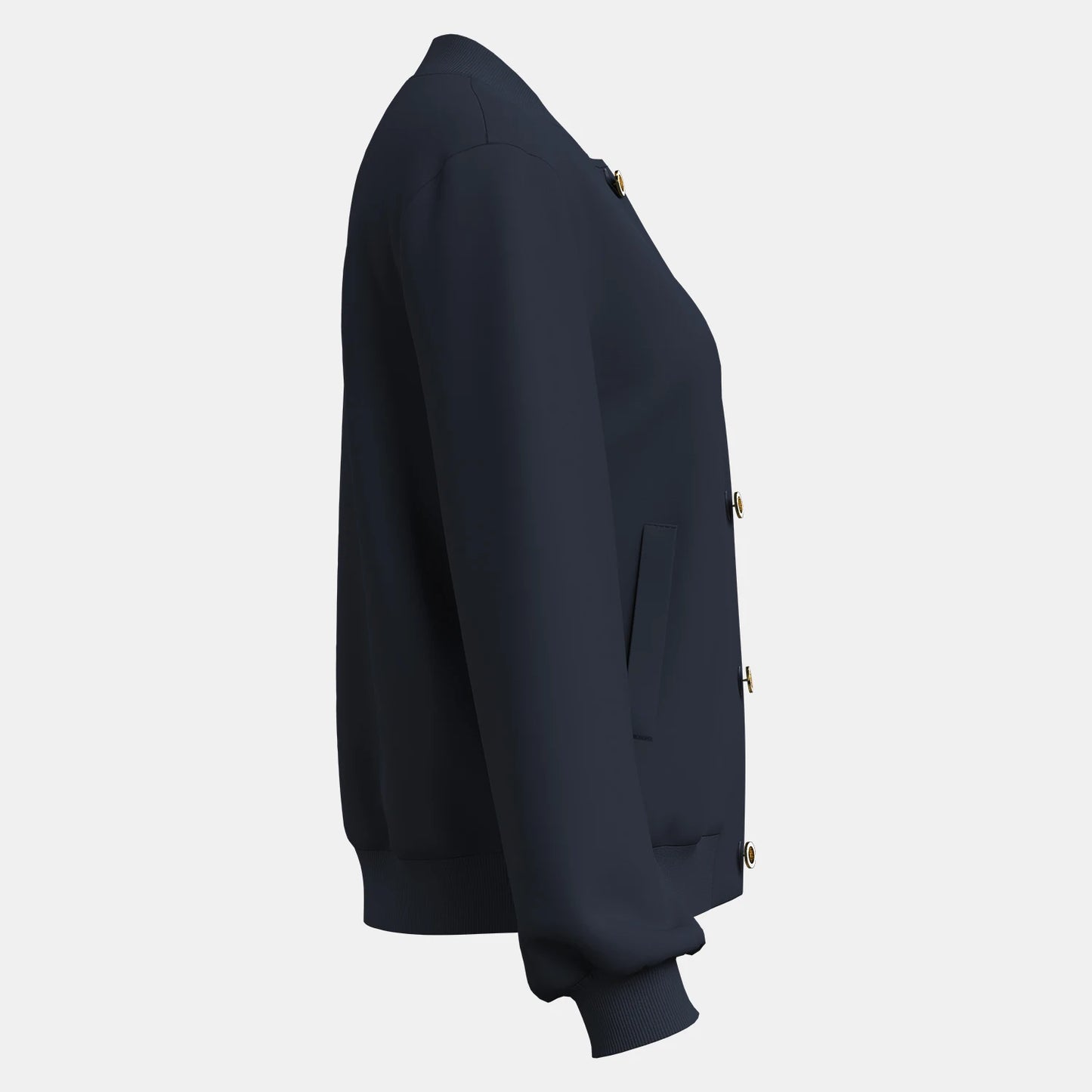 Women's Autumn Winter Baseball Jackets Stand Collar Long Sleeve Button Jackets