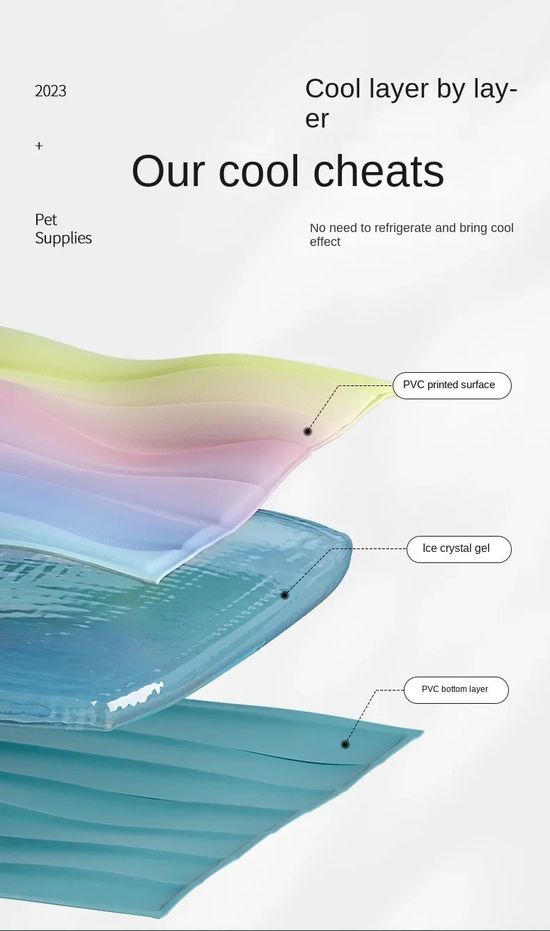 30*40cm Groothandel Kleurrijke Regenboog IJsmat Hondenbed Huisdiermat voor Katten en Honden