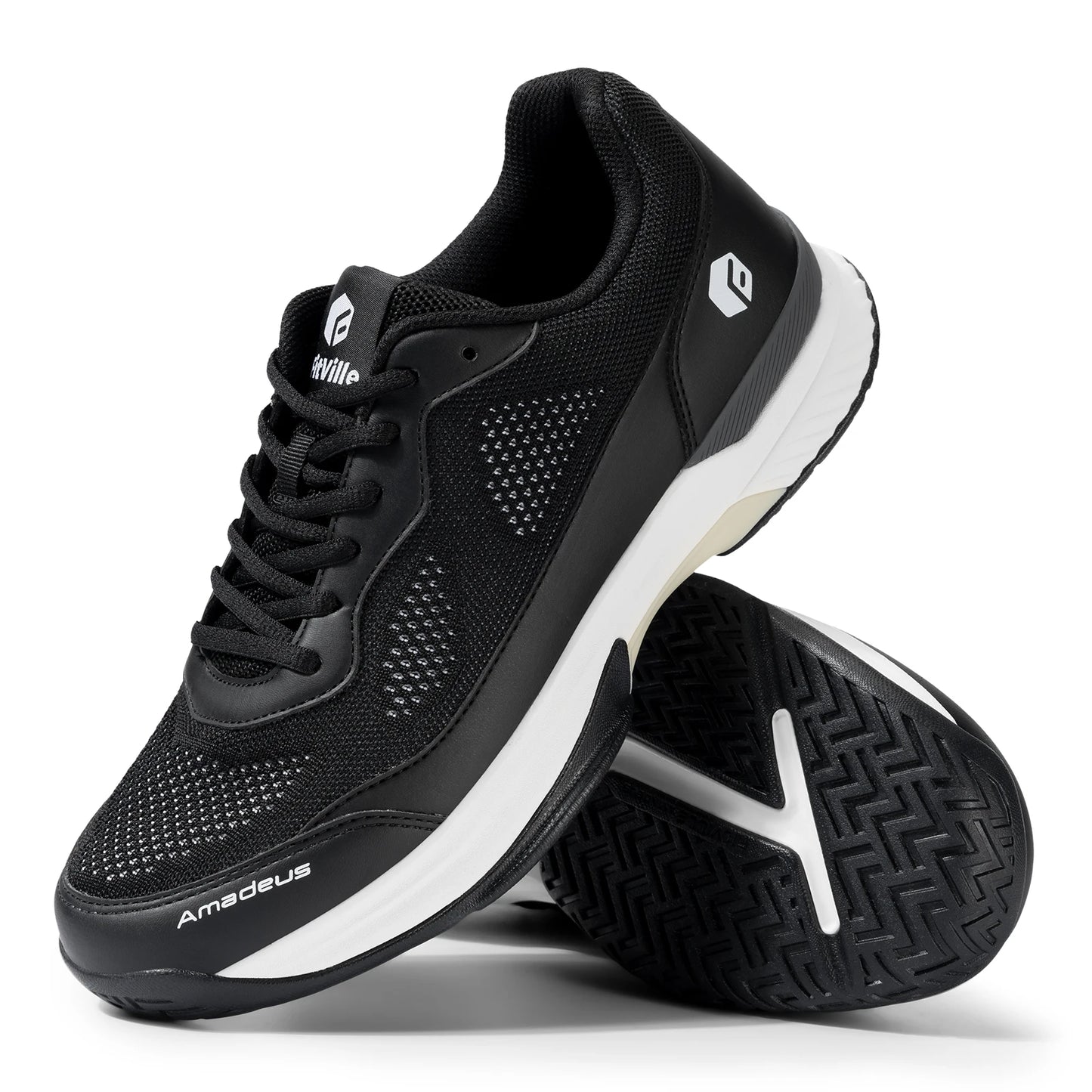 Women's Wide Fit Pickleball Shoes Tennis Court Shoes Athletic Shoe Court Squash Sneakers for Fat Feet Racquet Sports