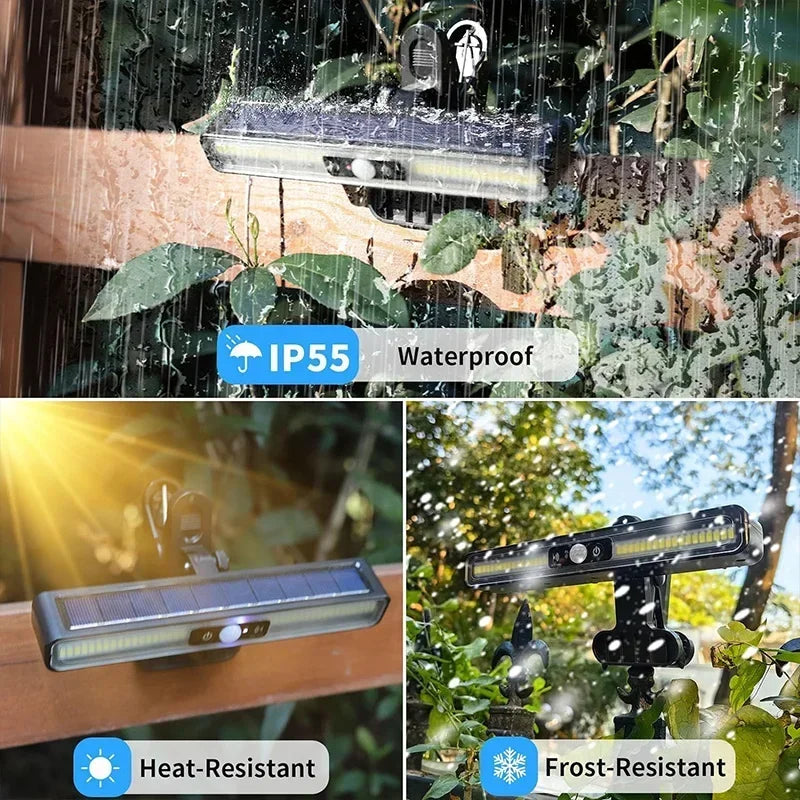 New Clip On Solar Motion Lights Outdoor Waterproof,Solar Fence Lights Outside with 36 LED Portable Solar Powered Security Light