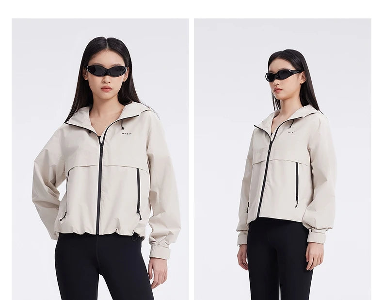 Women's Korean Short Windbreaker Jacket, Spring & Autumn Female Loose Fitting Tops Coat, Solid Colour Outerwear For Ladies