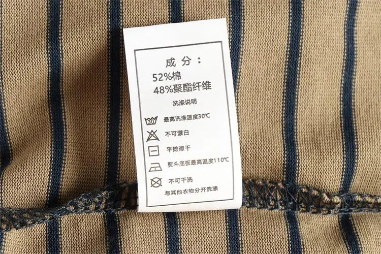 2025 Summer New American Retro 230g Short Sleeve O-neck Cap Embroidery Striped T-shirt Men's Simple Washed old Casual Loose Tops
