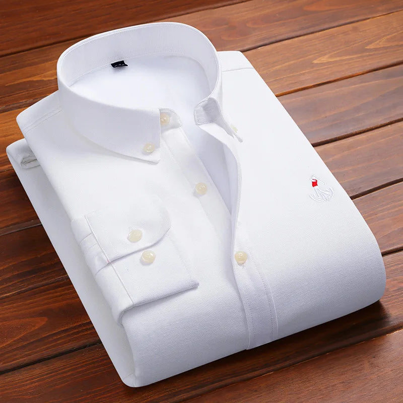 Reversknopf Allgleiches Stickerei Warme Hemden Herrenbekleidung Herbst Neue Übergroße Casual Tops Lose Koreanische Hemd