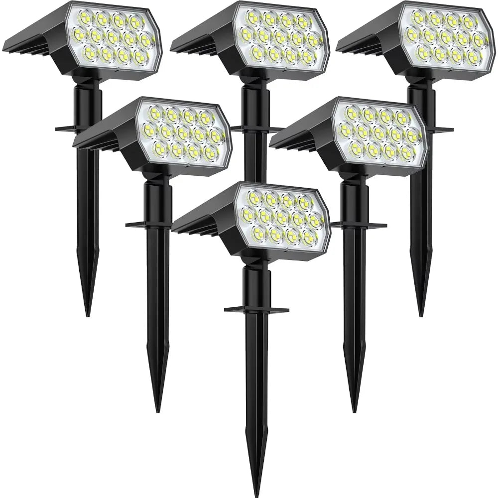 52 LED-Solarstrahler für den Außenbereich, IP65, wasserdicht, mit 3 Modi, Landschaftsbeleuchtung für Gehwege, Hof, Garten