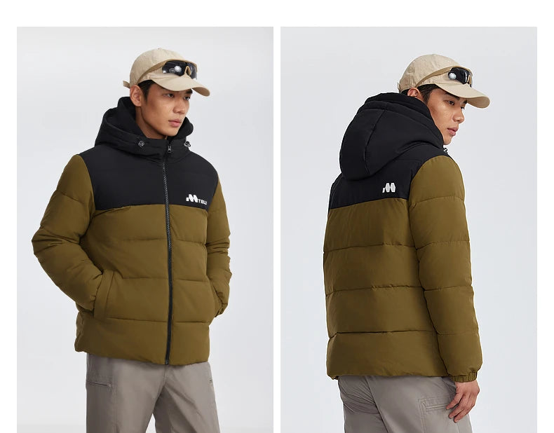 Unisex Winter Hooded Soft Cotton Padded Coat, Drawstring Warm Outerwear Jacket For Men & Women