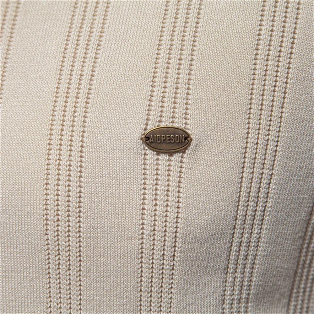 2024 Nieuw zomer geribbeld poloshirt voor heren, ademend en koel, merkkwaliteit heren poloshirts met textuur