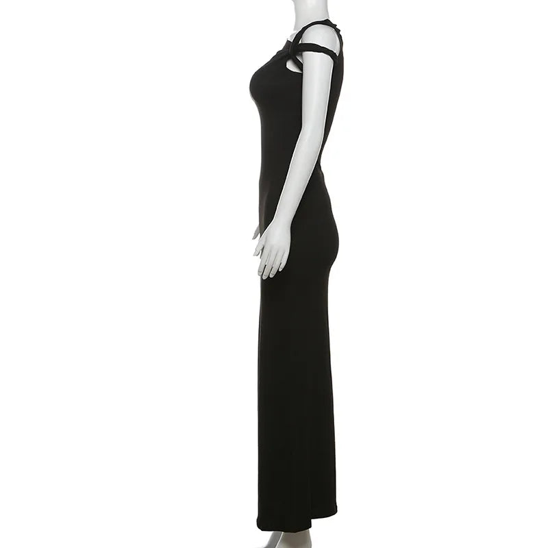 Smooth Bandage Dress Woman Summer Sexy Irregular Solid Sheath Chic Stretch Body-Shape Birthday Party Elegant Bodycon
