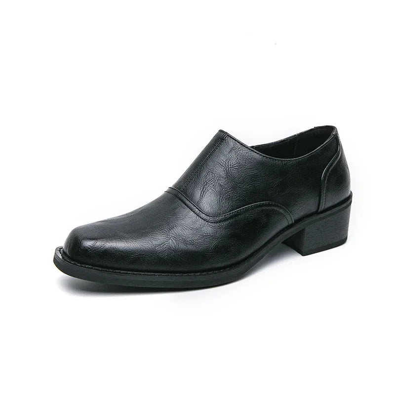 Low Heel Dress Shoes Men Fashionable Chelsea Shoes for Men Black Brown Male Business Formal Oxfords Large Size 38-46 Loafers