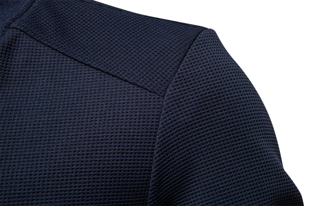 Men's Waffle Fleece Lined Bomber Jacket Autumn Winter Warm Casual Zipper Pocket Outwear Jackets and Coats for Men