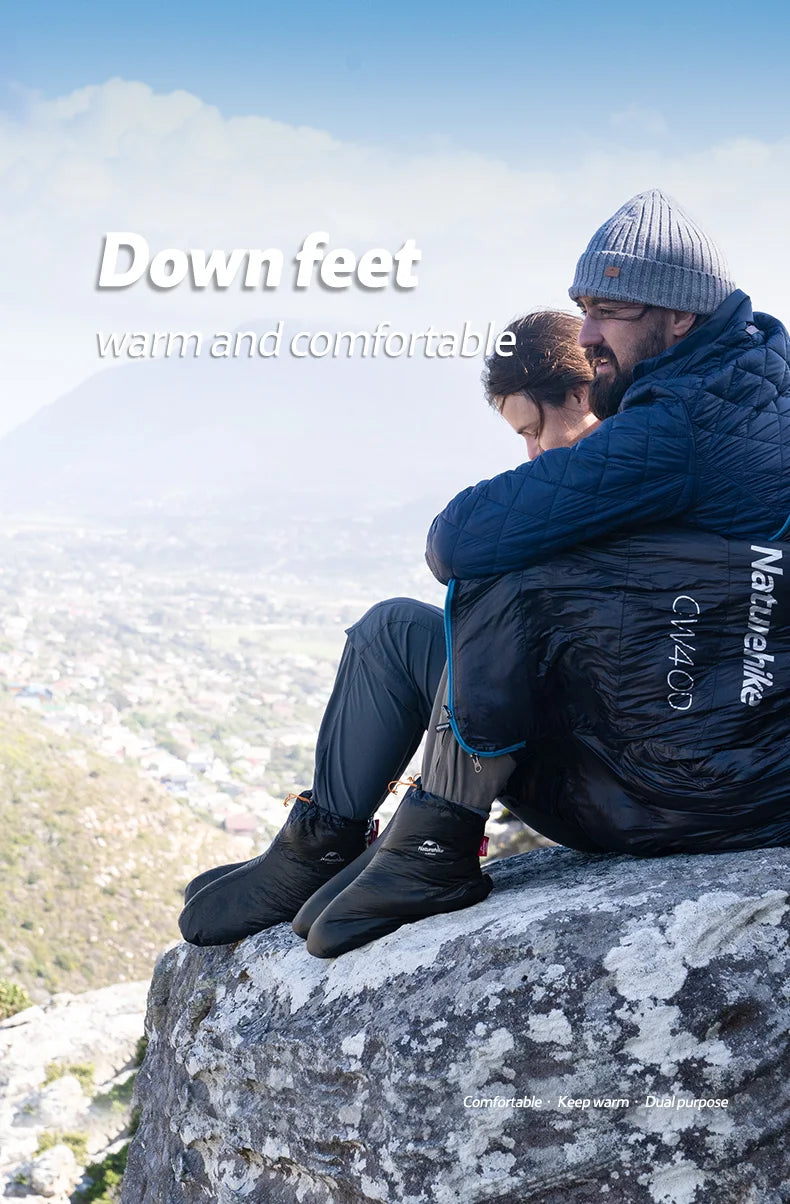 Ultralight Goose Down Foot Cover, Waterproof, Warm, Insulation, Hiking, Camping, Skating, Skiing, Outdoor 50g