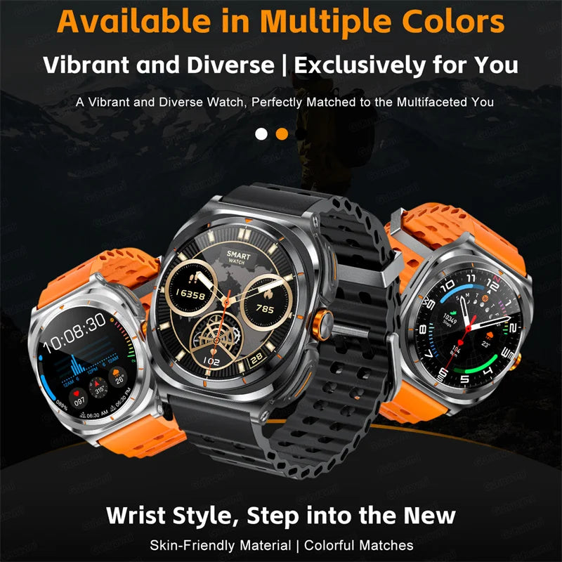 2025 Outdoor Sports Smart Watch AMOLED Screen Heart Rate Waterproof Call TWS Headset Smartwatch For Men - Compatible with HUAWEI & Samsung Galaxy IOS