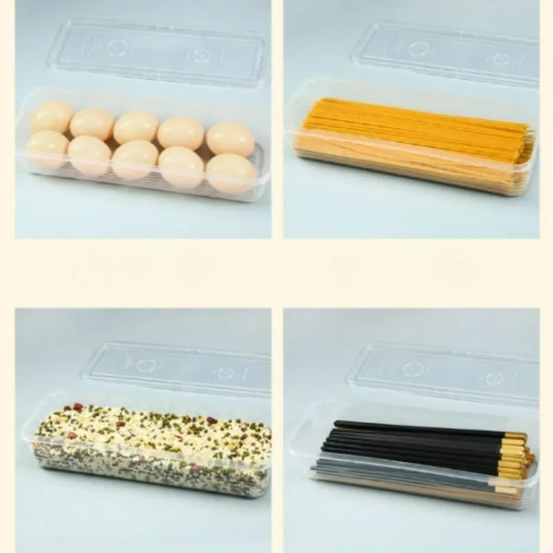 1/5PCS Refrigerator Storage Boxes Scallions Coriander Fresh-keeping Box with Lids Reusable Kitchen Food Sealed Storage Container