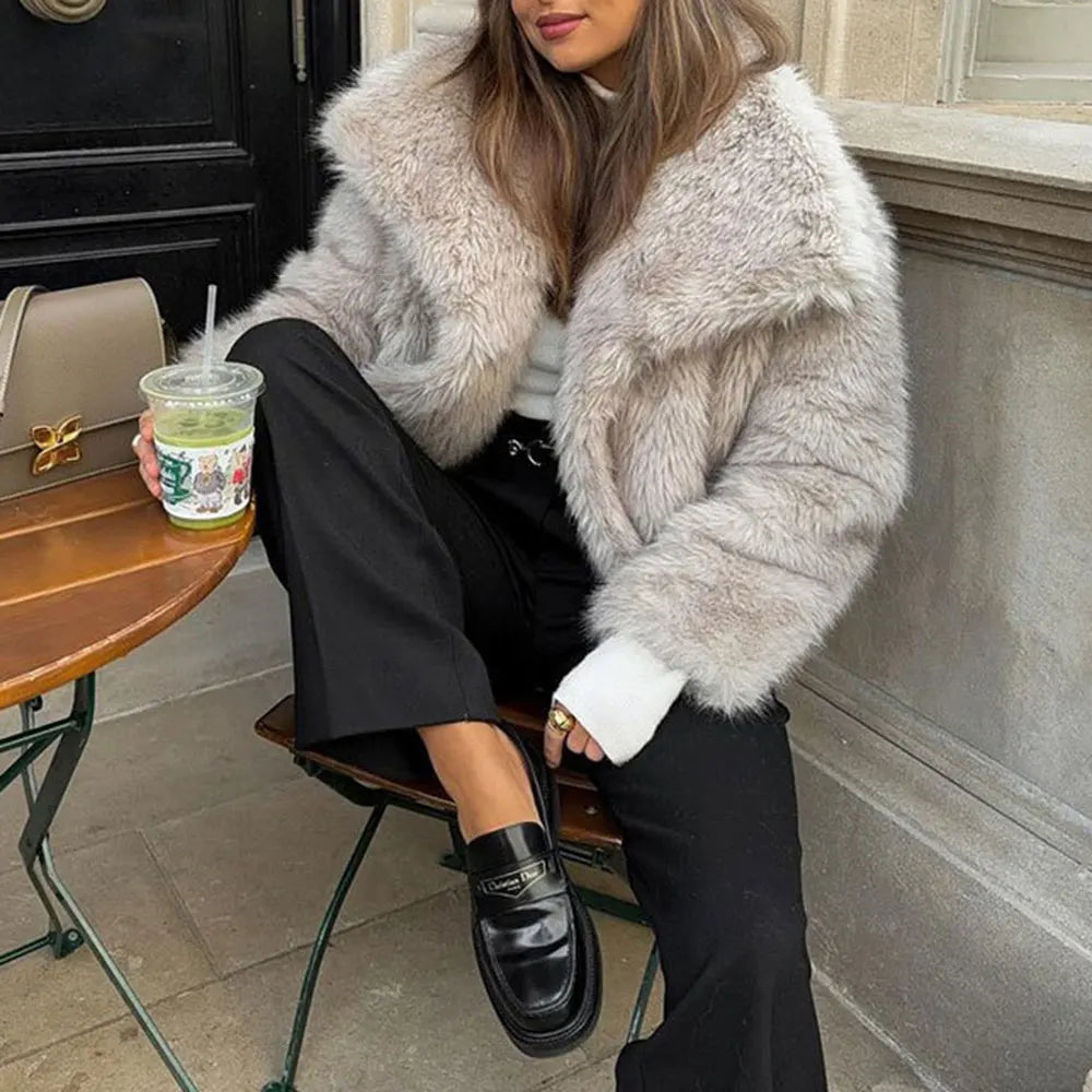 Women's Coats Autumn Winter Mature Vibe Chic Solid Colour Long Sleeve Open Front High Street Coats